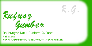 rufusz gumber business card